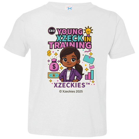 Xzeckies™ Young Xzeck in Training Toddler Tee – CEO Glow Edition + FREE Starter Kit