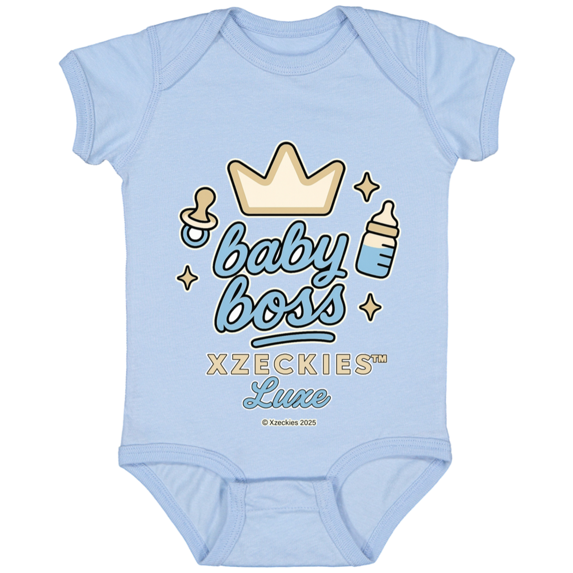 Xzeckies™ Luxe Baby Boss Onesie – Boys Edition