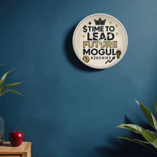 Xzeckies™ Time to Lead Wall Clock - Black & Gold