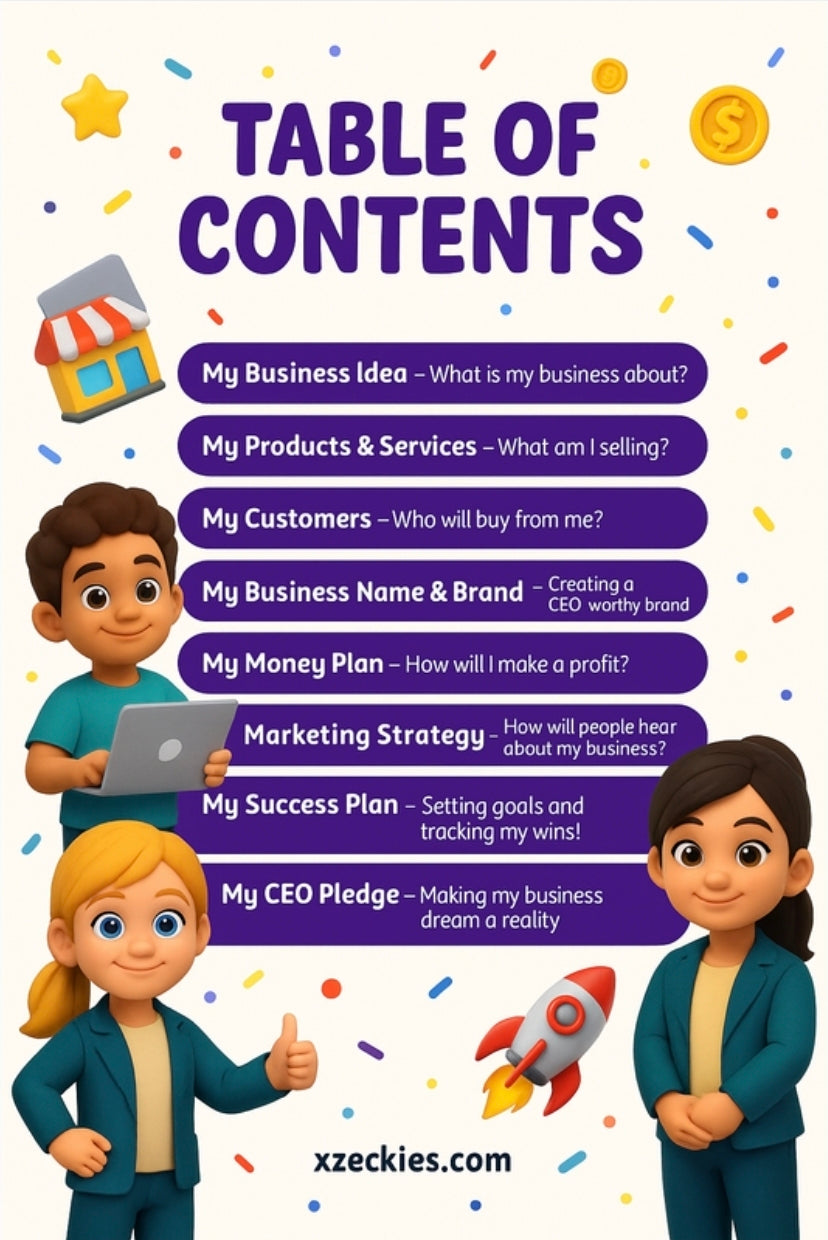 Xzeckies™ Business Plan Builder (Digital Workbook)