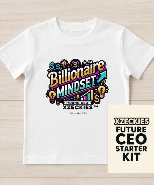 Xzeckies™ "Billionaire Mindset" Toddler Jersey Tee + FREE Starter Kit