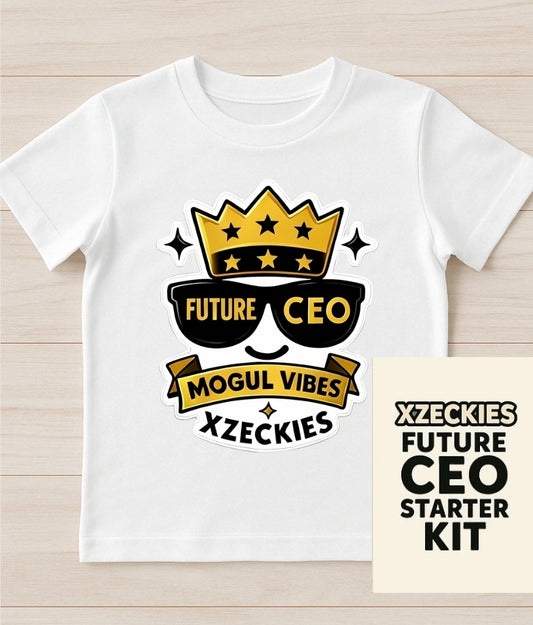 Xzeckies™ “Future CEO Mogul Vibes” Boys Tee + FREE Future CEO Starter Kit ($15 Value)