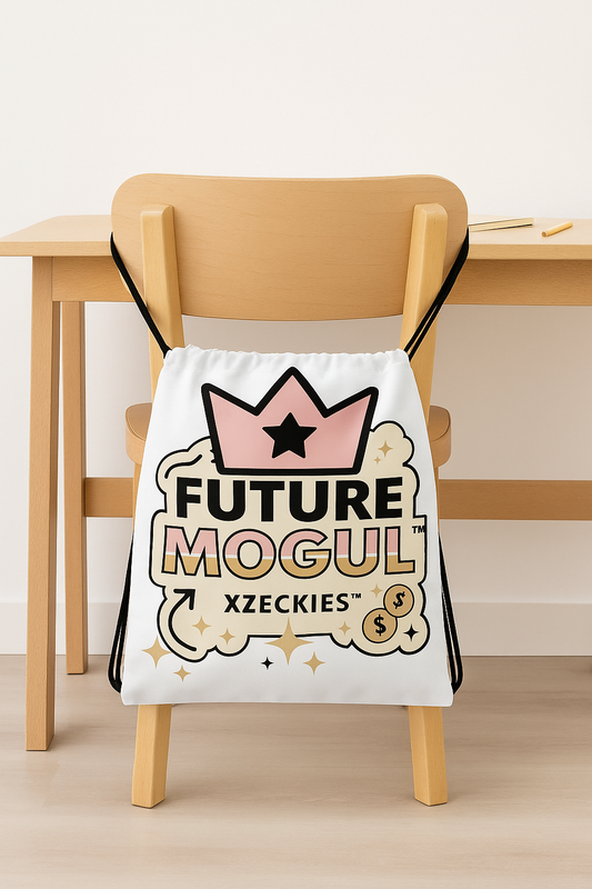 Xzeckies™ Future Mogul Drawstring Bag - Pink & Gold