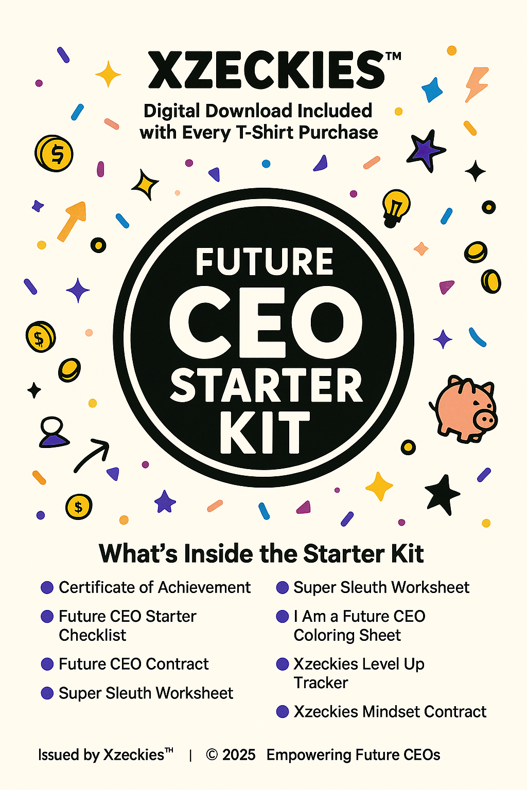 Xzeckies⢠Future Mogul Performance Black & Gold Tee + FREE Starter Kit