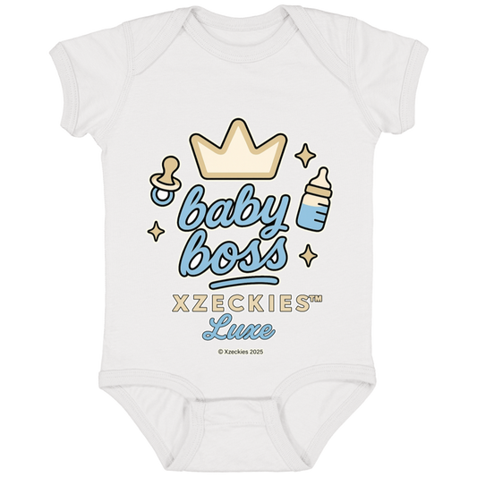Xzeckies™ Luxe Baby Boss Onesie – Boys Edition