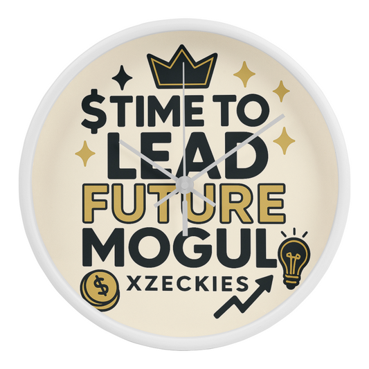 Xzeckies™ Time to Lead Wall Clock - Black & Gold