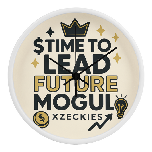 Xzeckies™ Time to Lead Wall Clock - Black & Gold