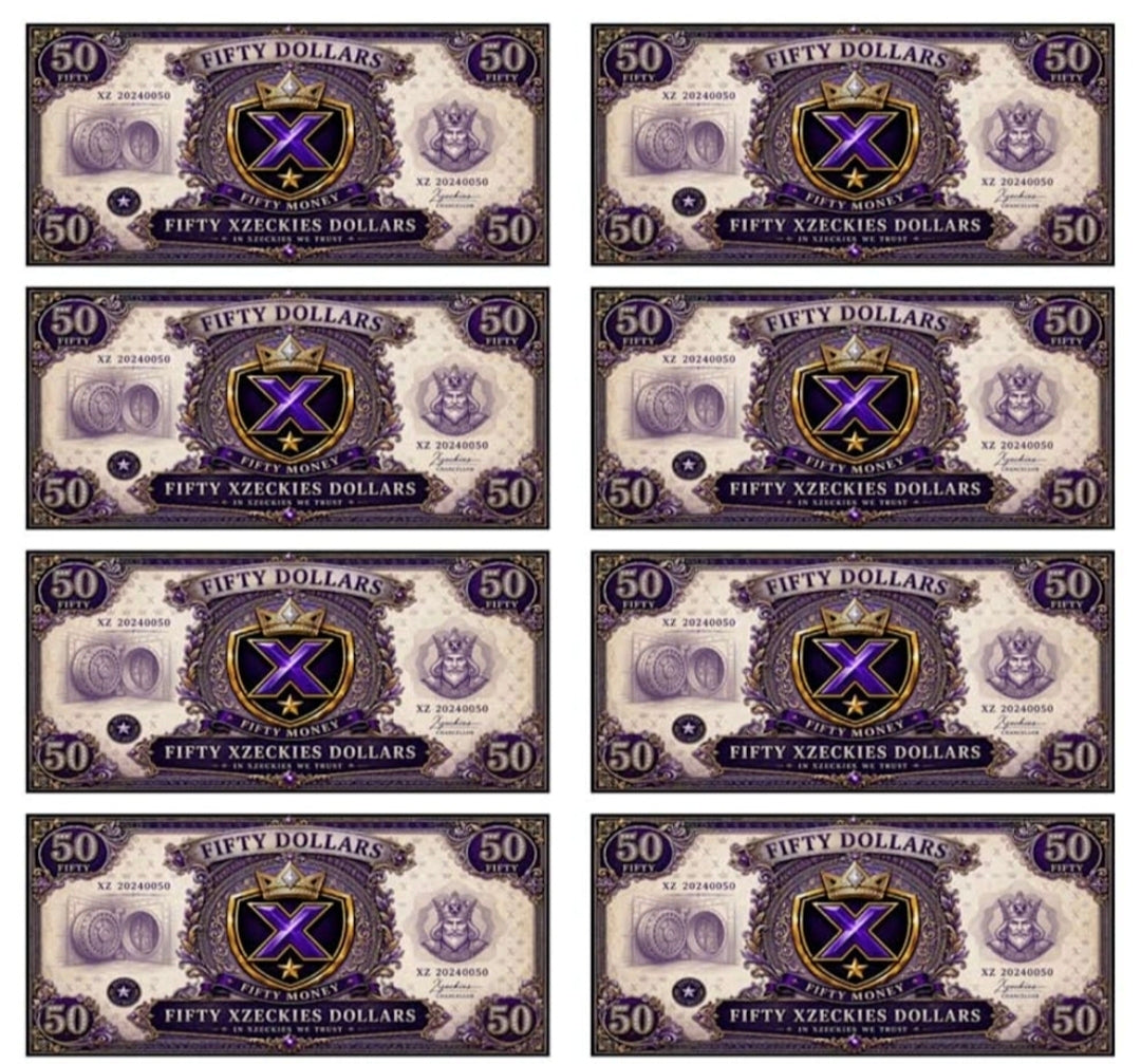 Xzeckies Printable Play Money