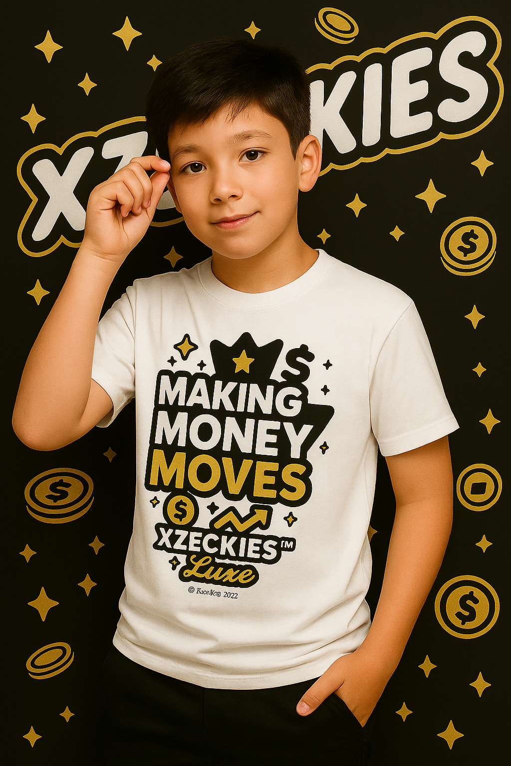 Xzeckies™ "Making Money Moves" Youth Luxe Tee + Free Starter Kit