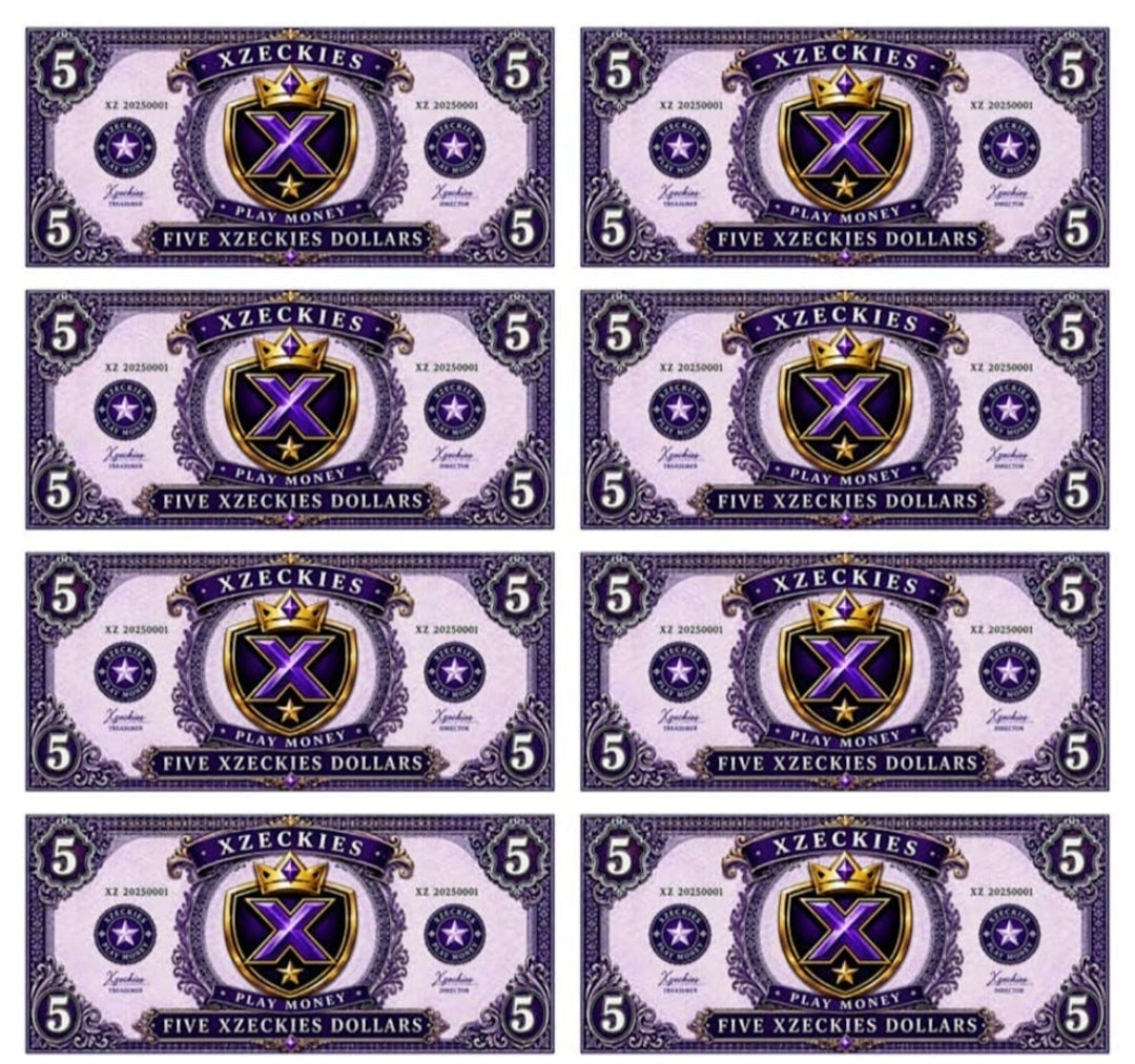 Xzeckies Printable Play Money
