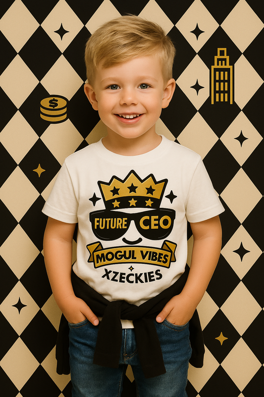 Xzeckies™ “Future CEO Mogul Vibes” Boys Tee + FREE Future CEO Starter Kit ($15 Value)