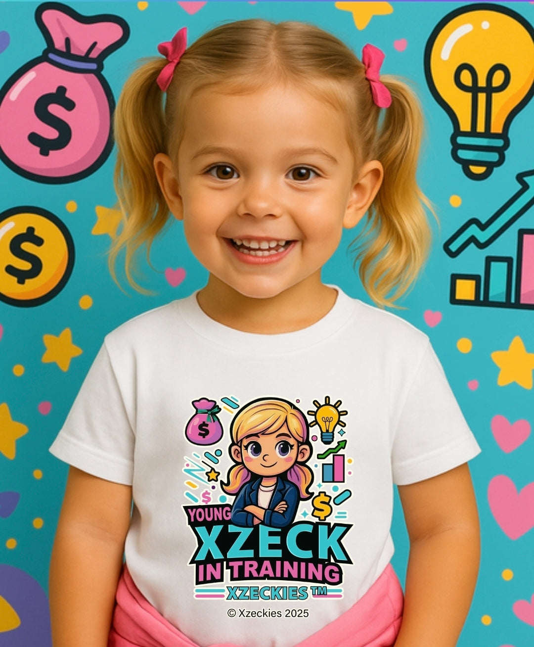 Xzeckies™ "Young Xzeck in Training" Toddler Tee - Girl Boss Edition + FREE Starter Kit