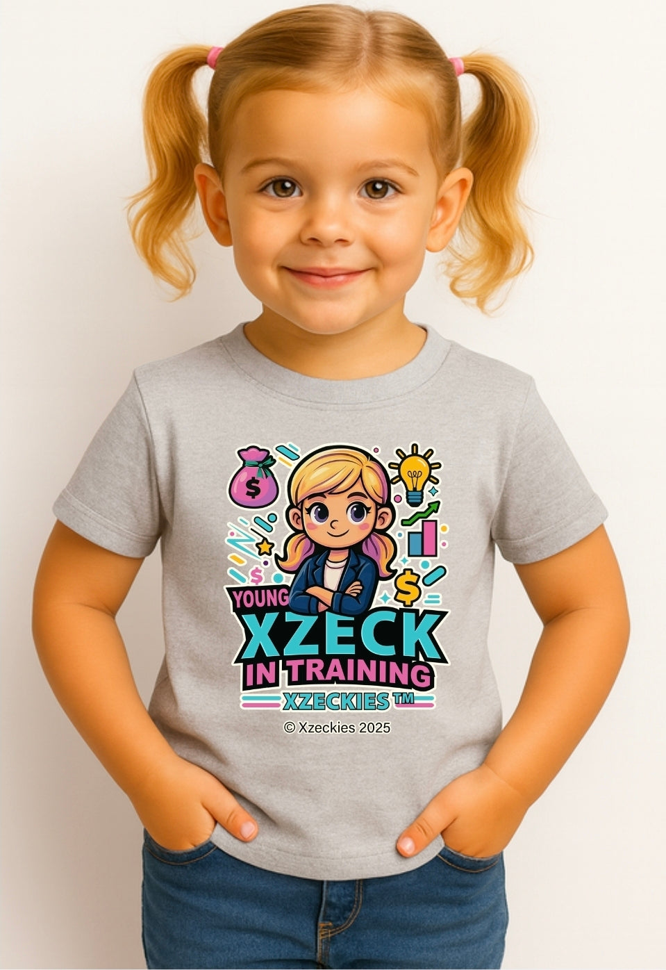 Xzeckies™ "Young Xzeck in Training" Toddler Tee - Girl Boss Edition + FREE Starter Kit