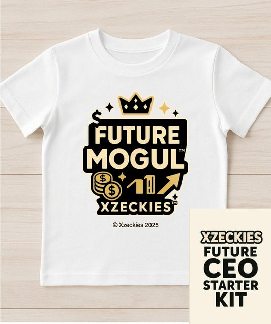 Xzeckies™ Future Mogul Toddler Jersey Tee + FREE Future CEO Starter Kit ($15 Value)
