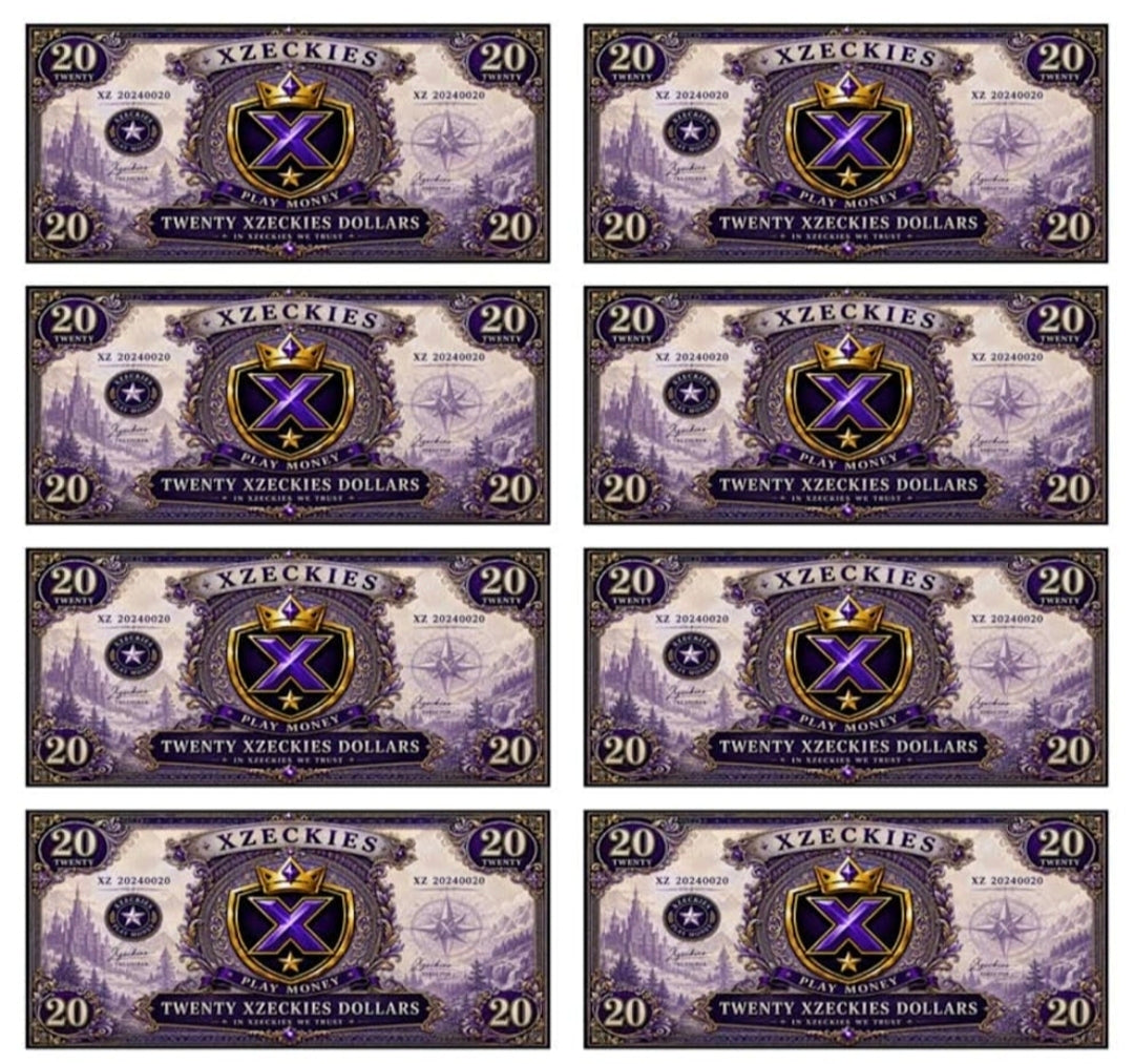 Xzeckies Printable Play Money