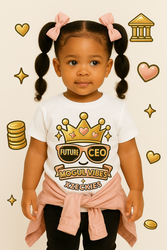 Xzeckies™ “Future CEO Mogul Vibes” Toddler Tee + FREE Future CEO Starter Kit ($15 Value)