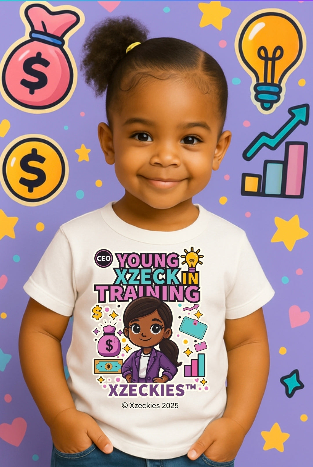 Xzeckies™ Young Xzeck in Training Toddler Tee – CEO Glow Edition + FREE Starter Kit