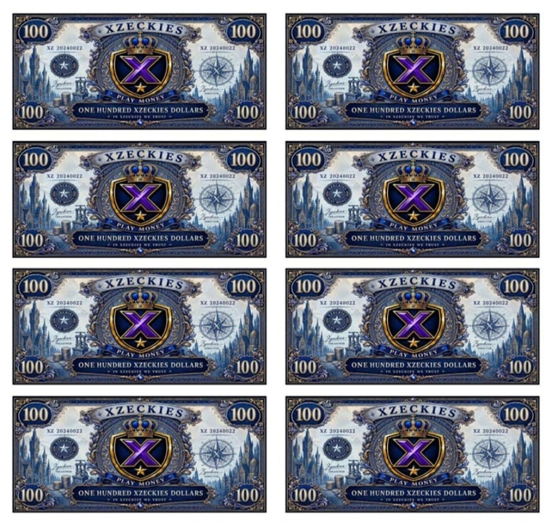 Xzeckies Printable Play Money