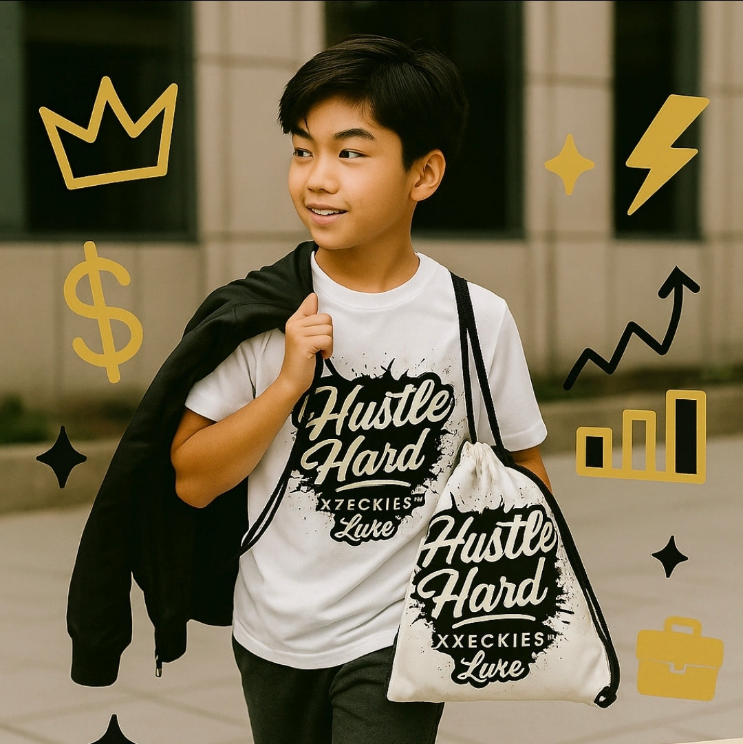 Xzeckies™ Hustle Hard Luxe Drawstring bag