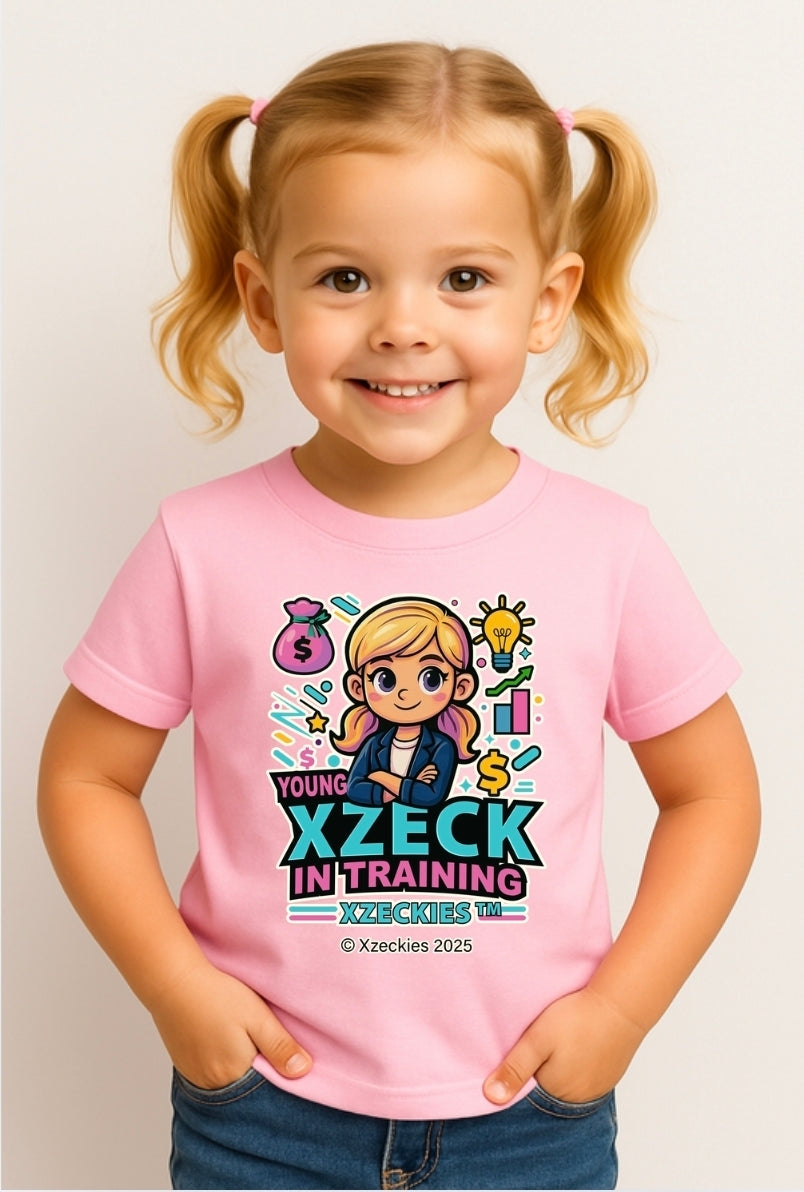 Xzeckies™ "Young Xzeck in Training" Toddler Tee - Girl Boss Edition + FREE Starter Kit