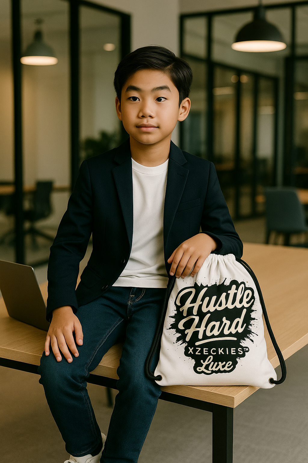 Xzeckies™ Hustle Hard Luxe Drawstring bag