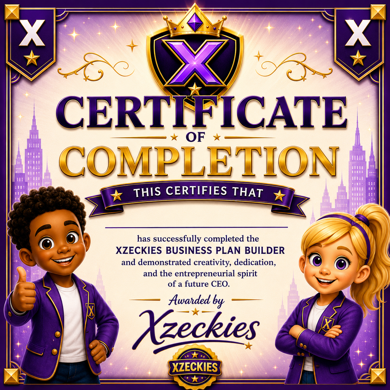 Xzeckies™ Business Plan Builder (Digital Workbook)